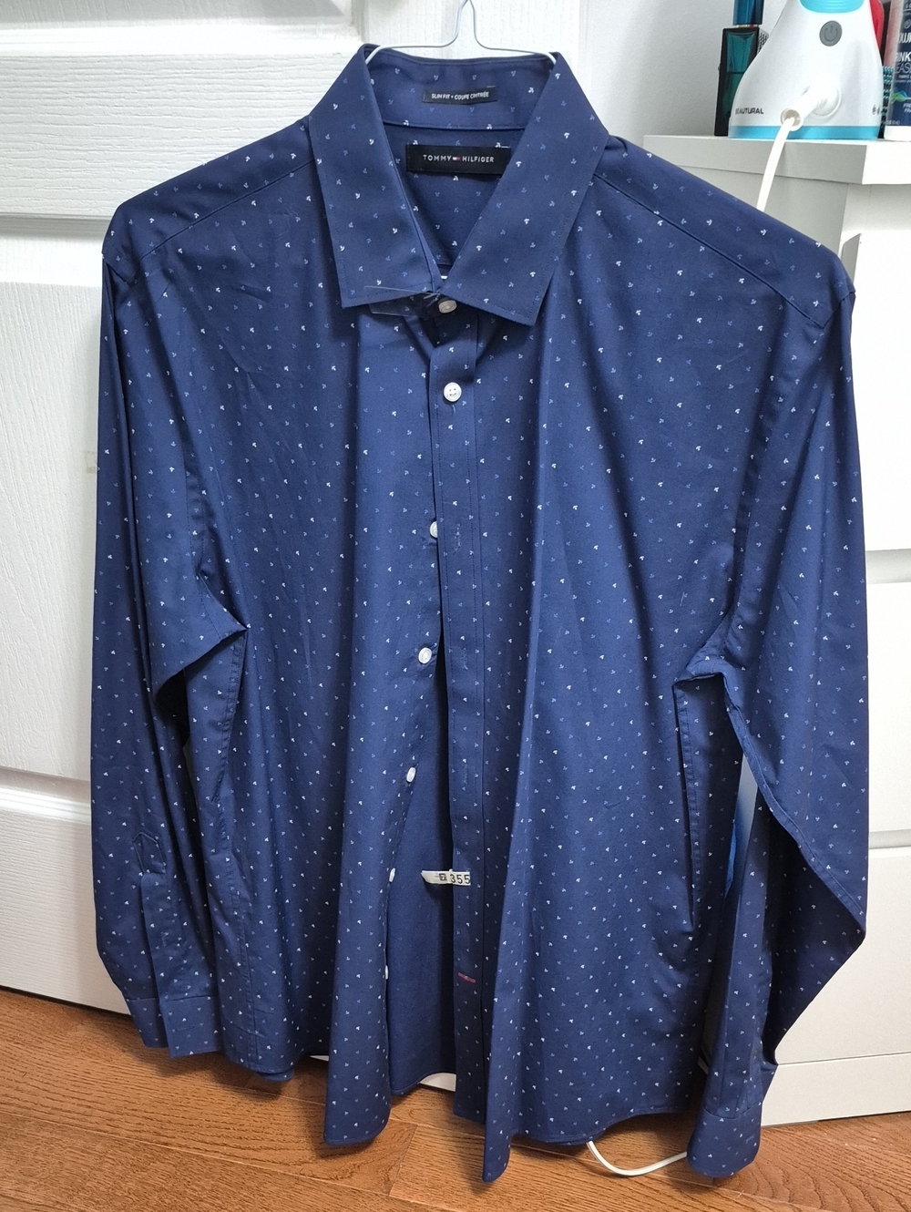 Tommy Hilfiger Men's Navy Micro-Dot Button-Down Shirt